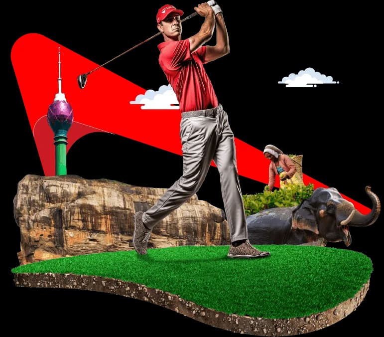Sri Lanka golfer collage